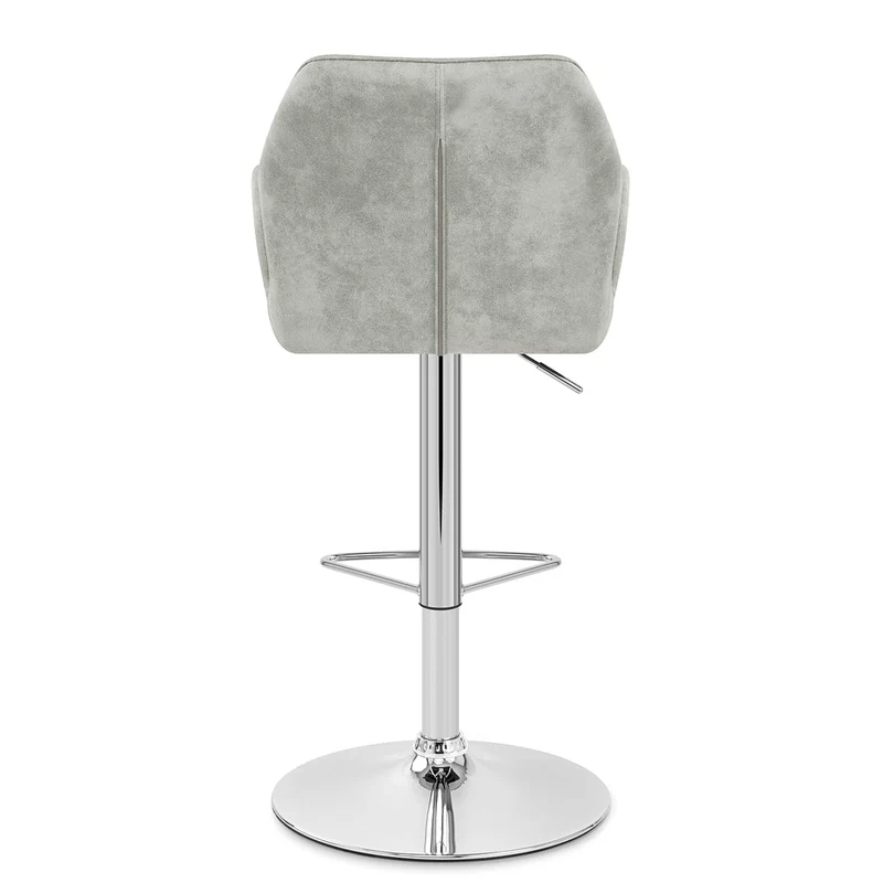 Chaise de bar Faux Daim - Harvard Gris