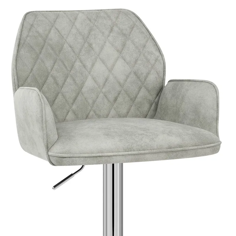 Chaise de bar Faux Daim - Harvard Gris