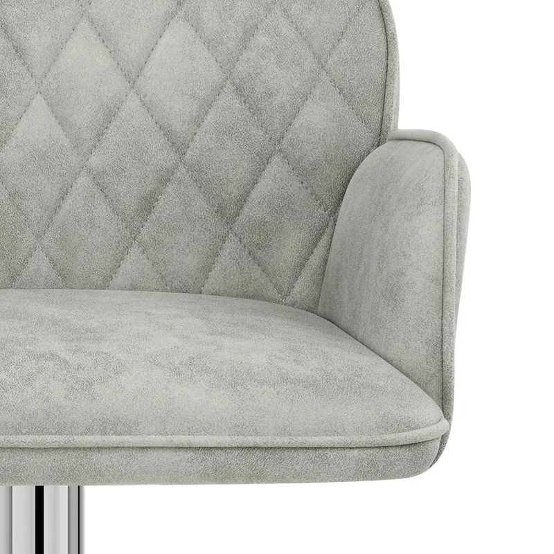 Chaise de bar Faux Daim - Harvard Gris