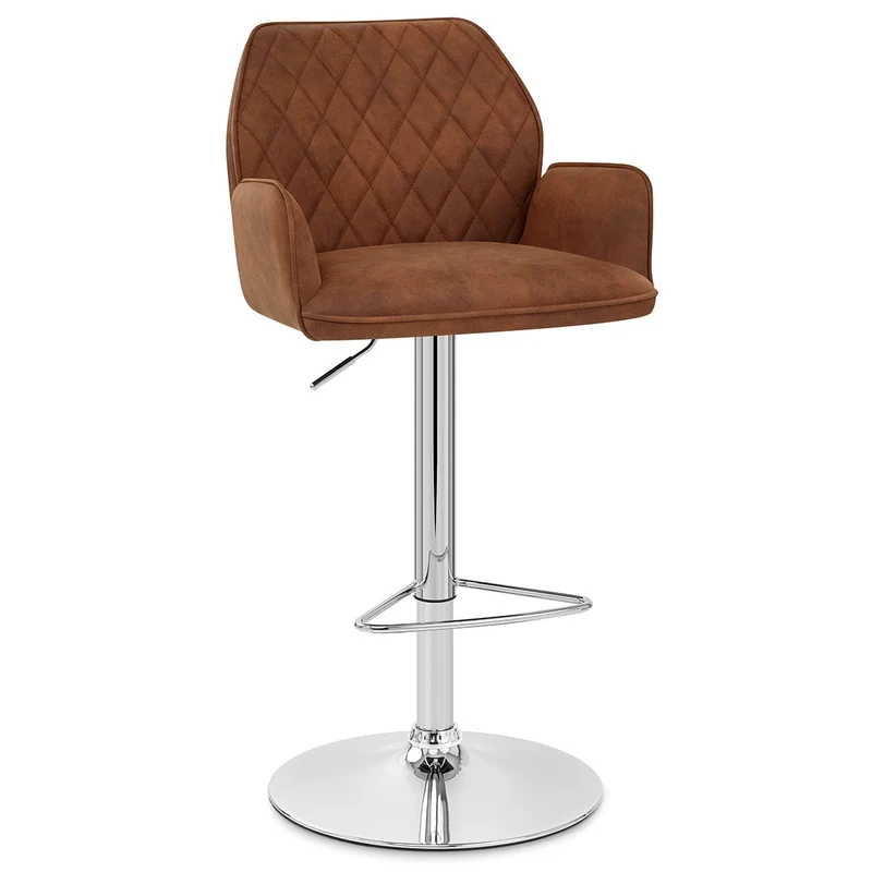 Chaise de bar Faux Daim - Harvard Marron