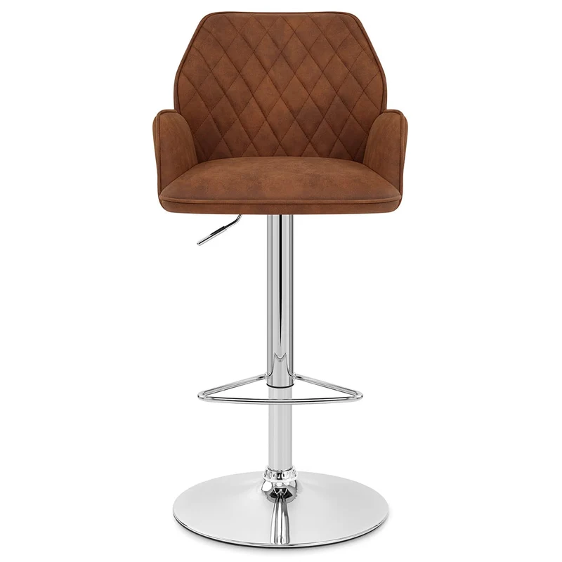 Chaise de bar Faux Daim - Harvard Marron