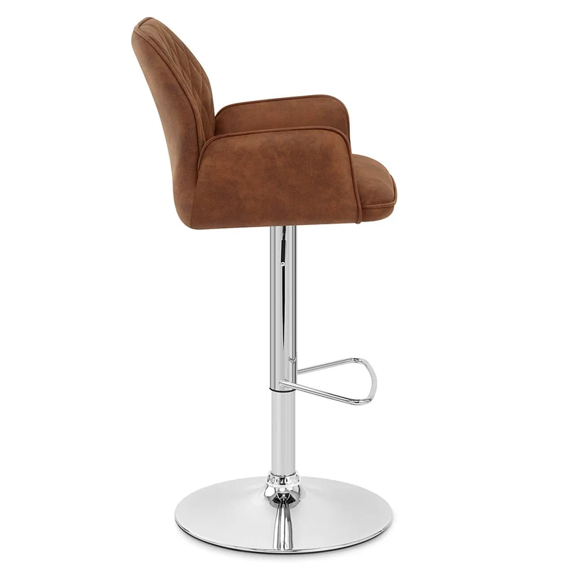Chaise de bar Faux Daim - Harvard Marron