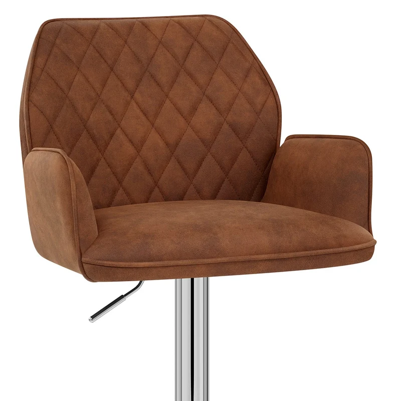 Chaise de bar Faux Daim - Harvard Marron