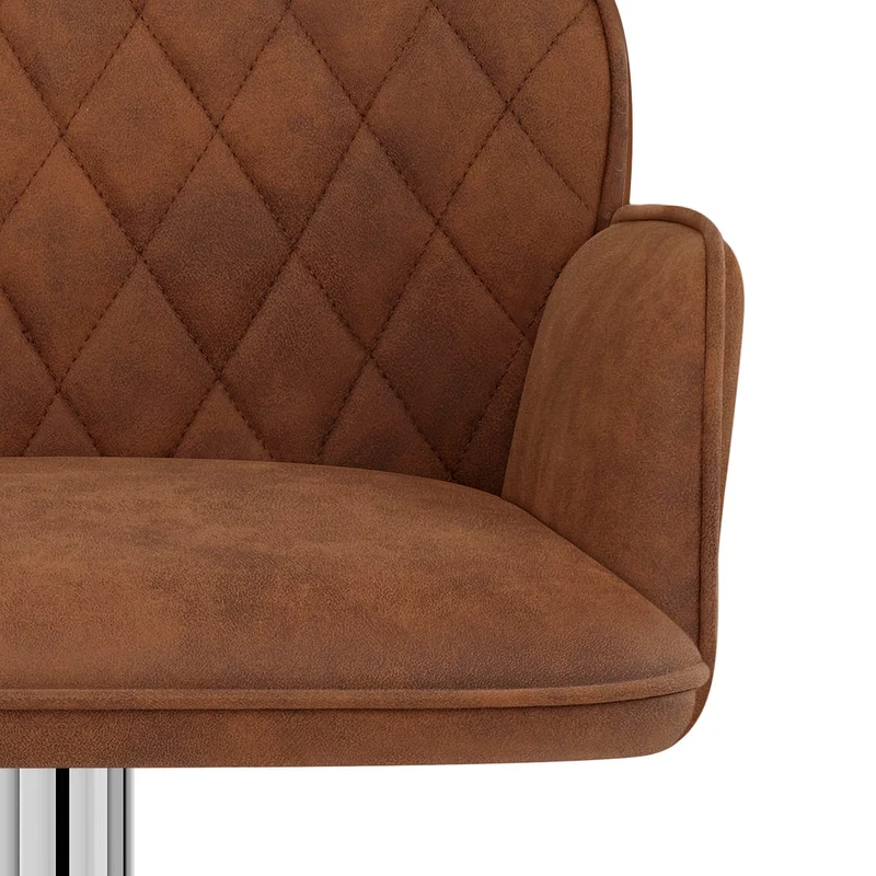 Chaise de bar Faux Daim - Harvard Marron