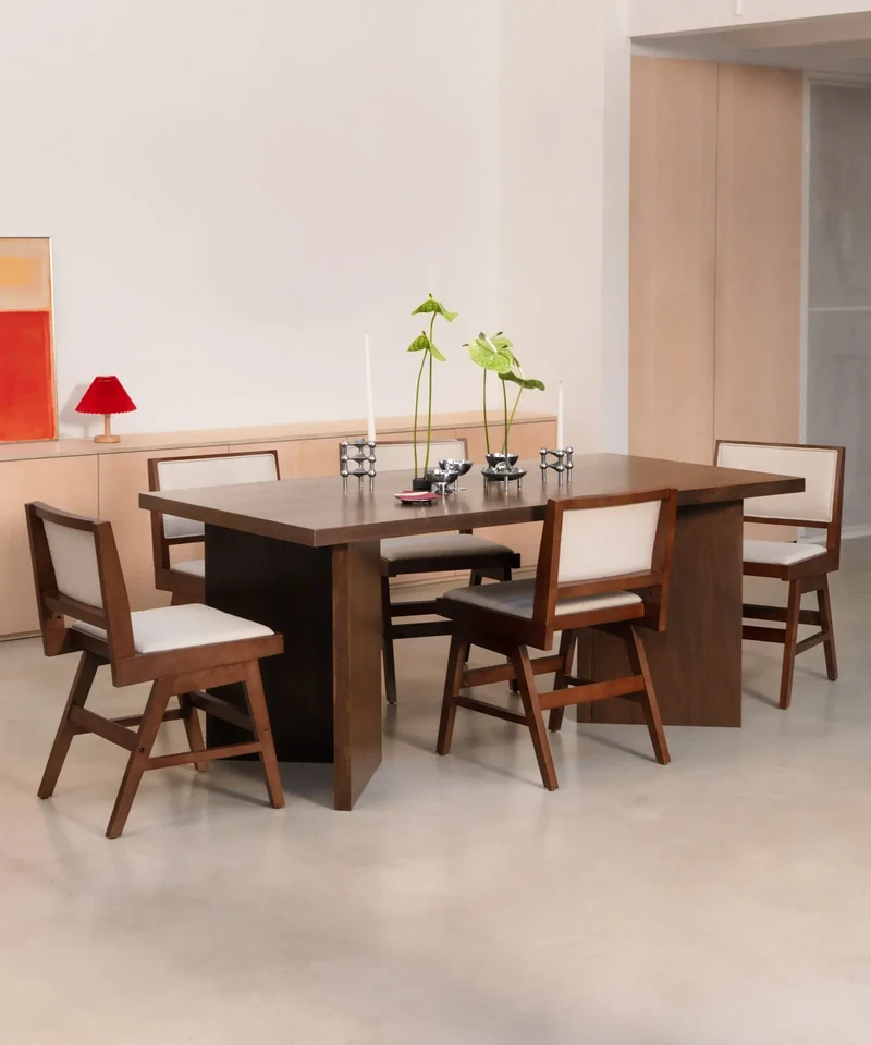 Silla de Comedor en Madera y Tapizada Matilde