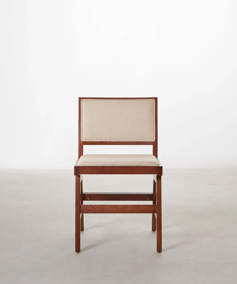 Silla de Comedor en Madera y Tapizada Matilde