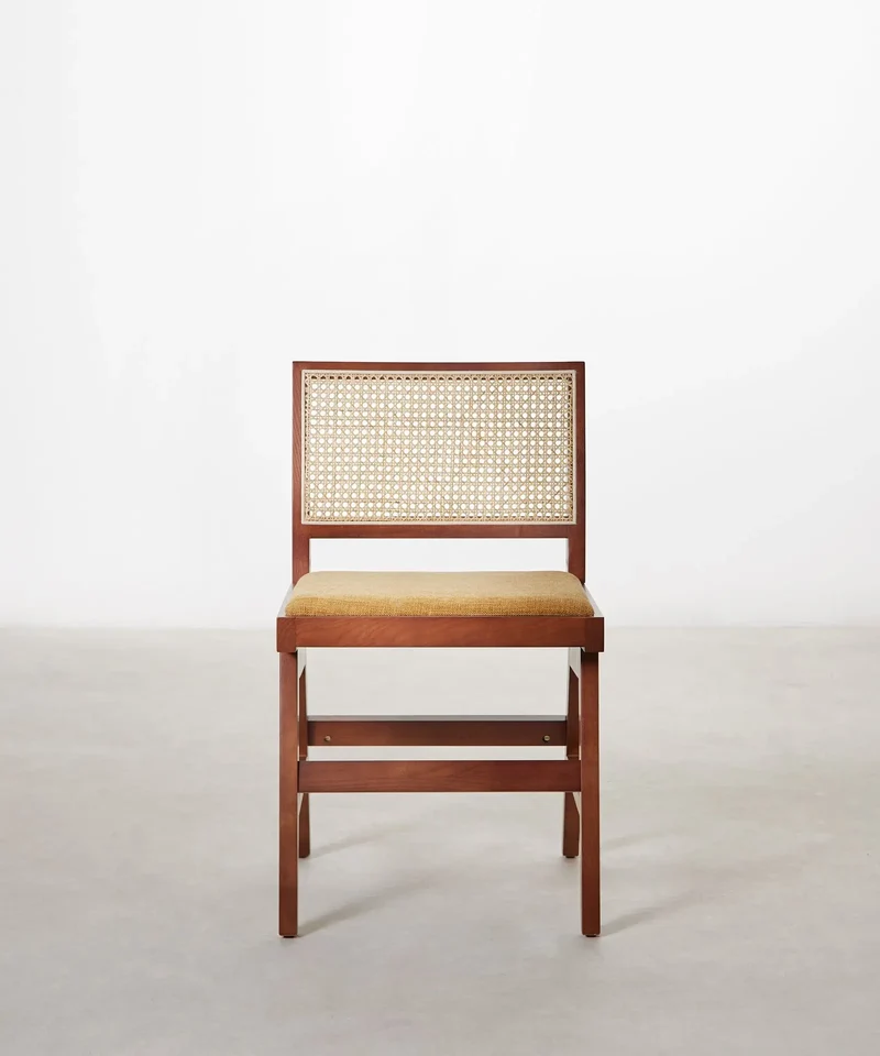 Silla de Comedor en Madera Tapizada Pauline