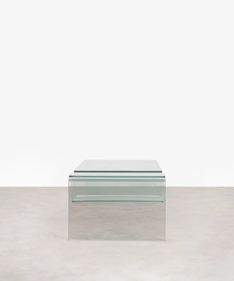 Mesa de Centro Rectangular de Cristal Templado Harbor (120x60 cm)