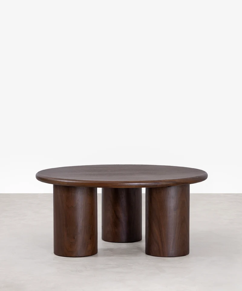 Mesa de Centro Redonda en Madera Aisha (80 cm)