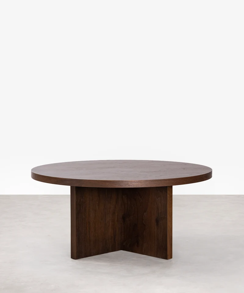 Mesa de Centro Redonda en Madera Takaya (80 cm)