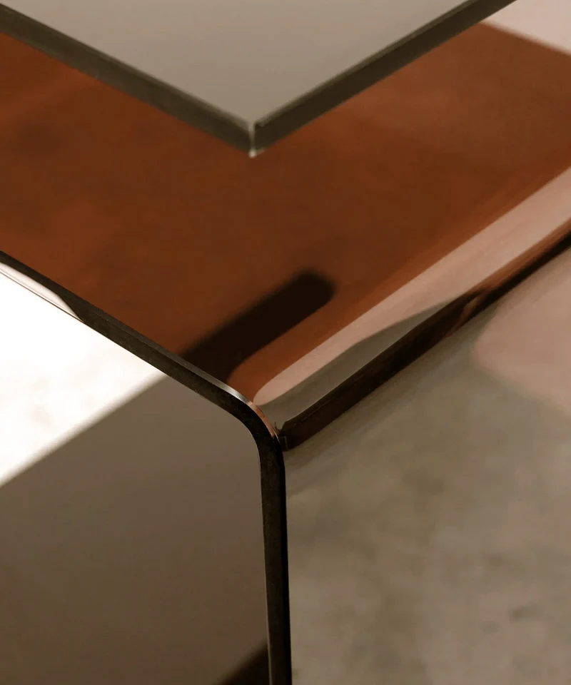 Mesa Auxiliar de Cristal Templado Saura