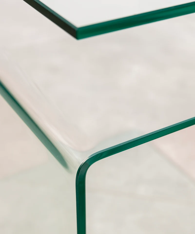 Mesa Auxiliar de Cristal Templado Saura