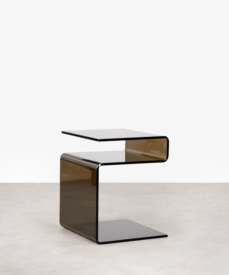 Mesa Auxiliar de Cristal Templado Saura
