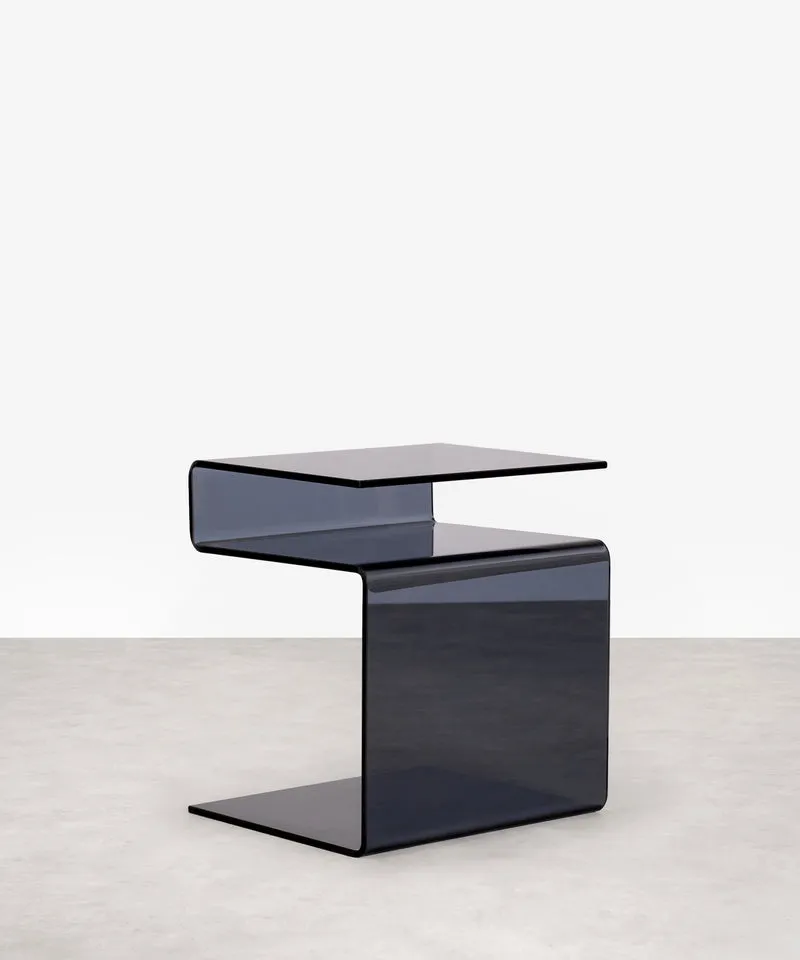 Mesa Auxiliar de Cristal Templado Saura