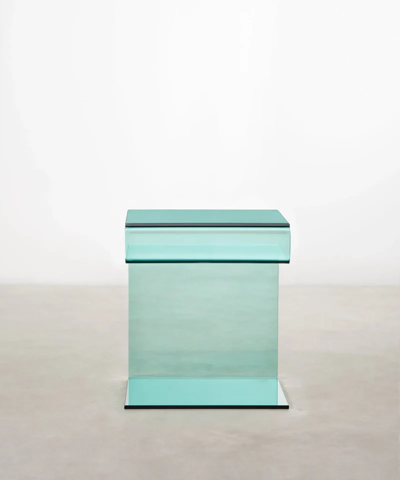 Mesa Auxiliar de Cristal Templado Saura