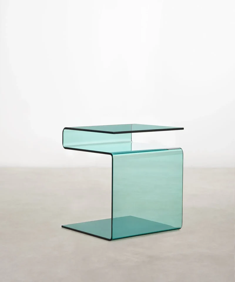 Mesa Auxiliar de Cristal Templado Saura