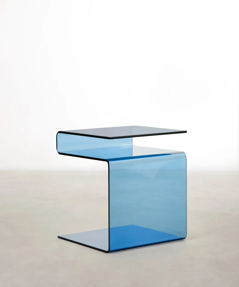 Mesa Auxiliar de Cristal Templado Saura