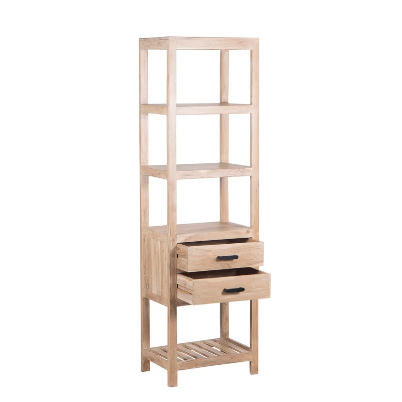 Etagere colonne 2 tiroirs | Acacia Harpley