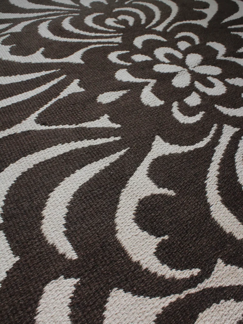 Berit Woelfer Mid-Century Graphic Double-Sided Wool Rug 160x240, Signed