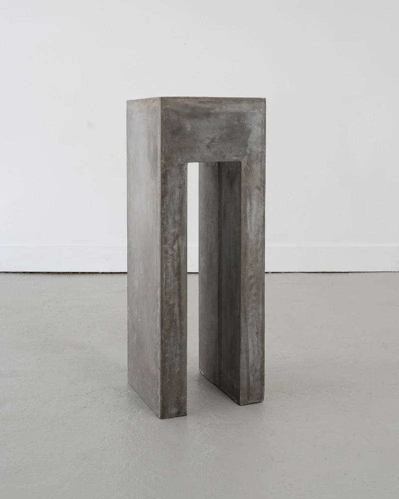 Sculptural Composite Simulated Zinc Plinth