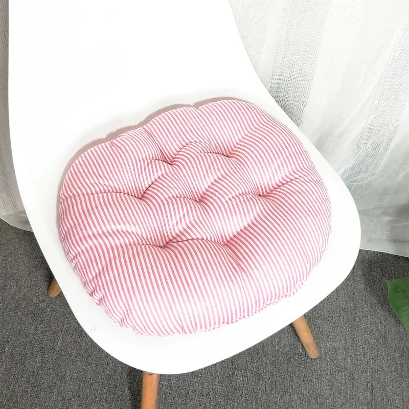Galette de Chaise Rose Rayé