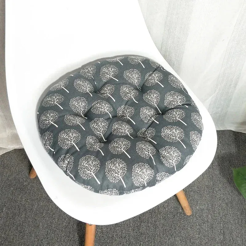 Galette de Chaise Ronde arbres stylisés