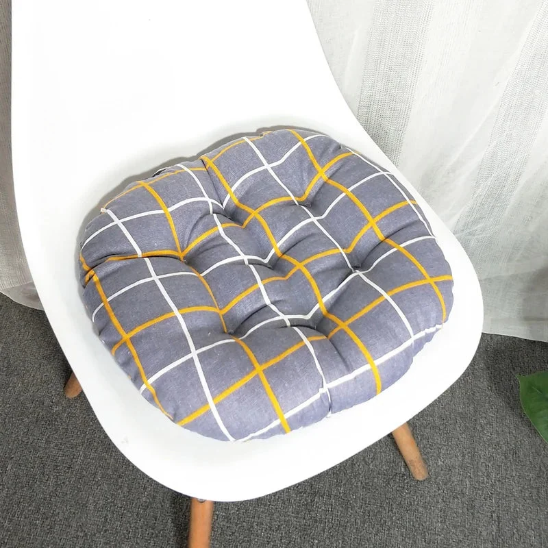 Galette de Chaise Ronde gris bleuté