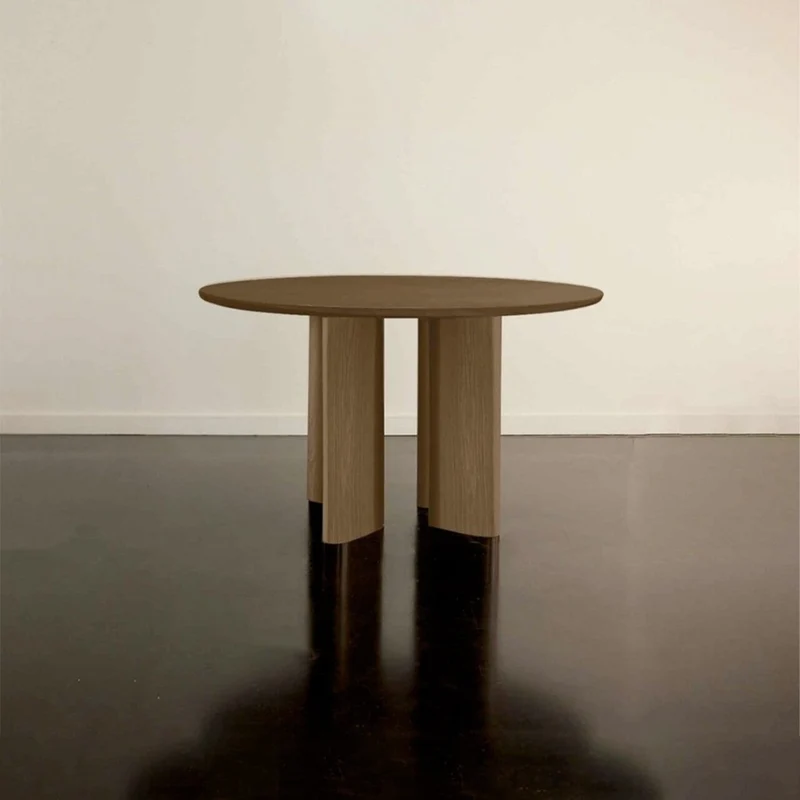TABLE RONDE JOE - BOIS VERNIS
