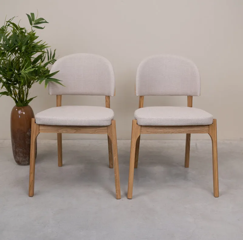 Lot de 2 ou 4 chaises en chêne massif « Astrid » | NordicStory