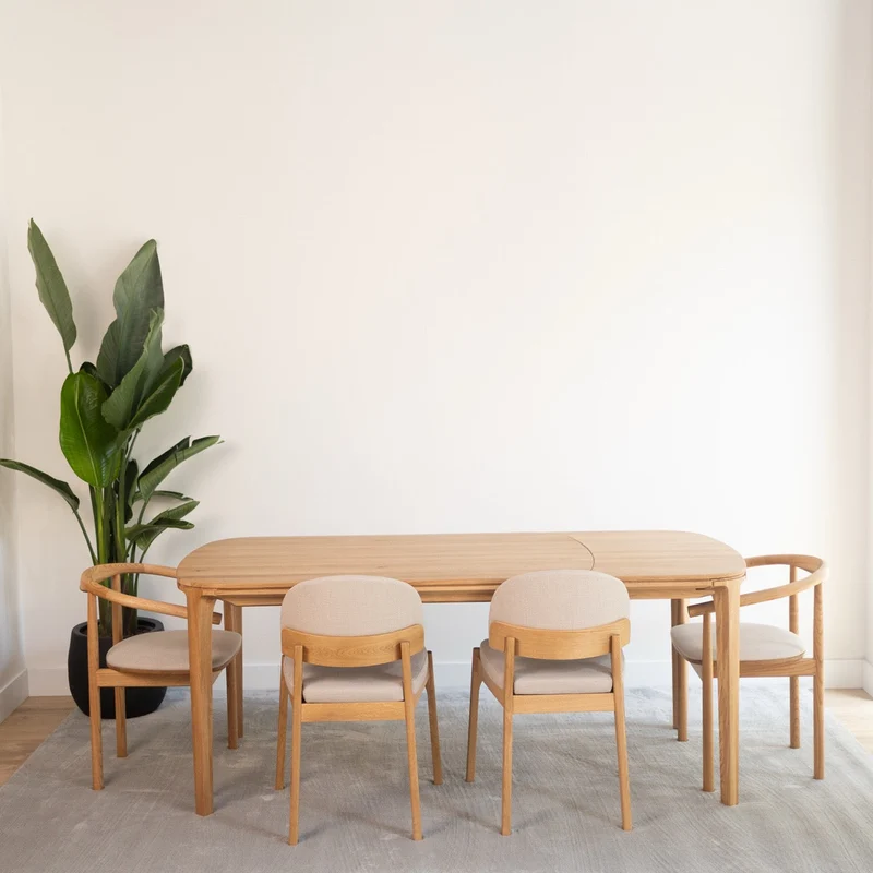 Table de salle à manger extensible en chêne massif IKONA | VESKOR