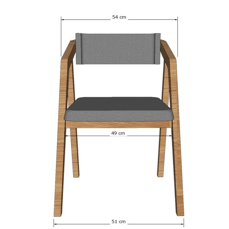 Lot de 2 ou 4 chaises de salle à manger en chêne massif rembourrées Soho | NordicStory