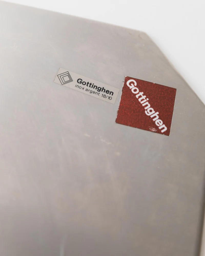 1970s Octagonal Stainless Steel Tray