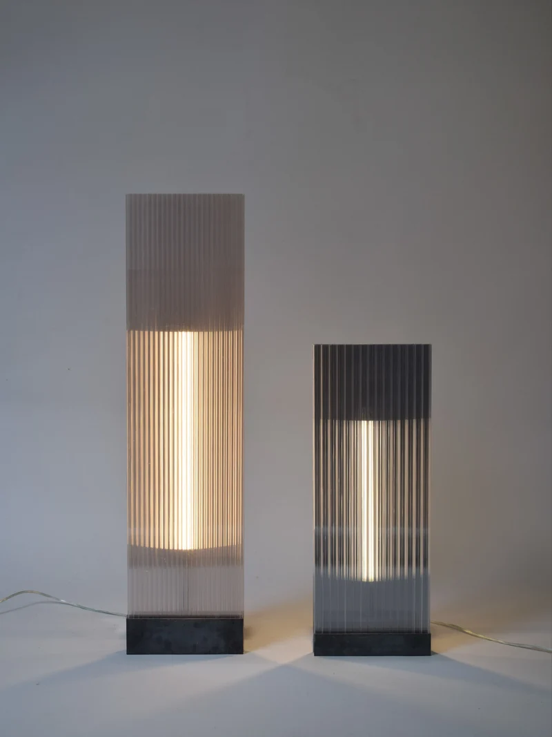 POLY-C-1 extra tall - smoke Acrylic Floor Lamp