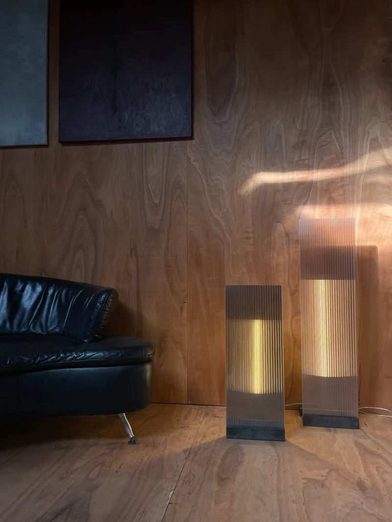 POLY-C-1 extra tall - smoke Acrylic Floor Lamp