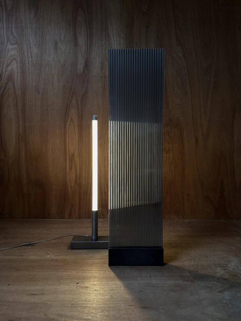 POLY-C-1 extra tall - smoke Acrylic Floor Lamp