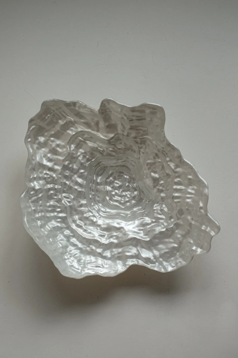 Glass Oyster Shaped Bowl