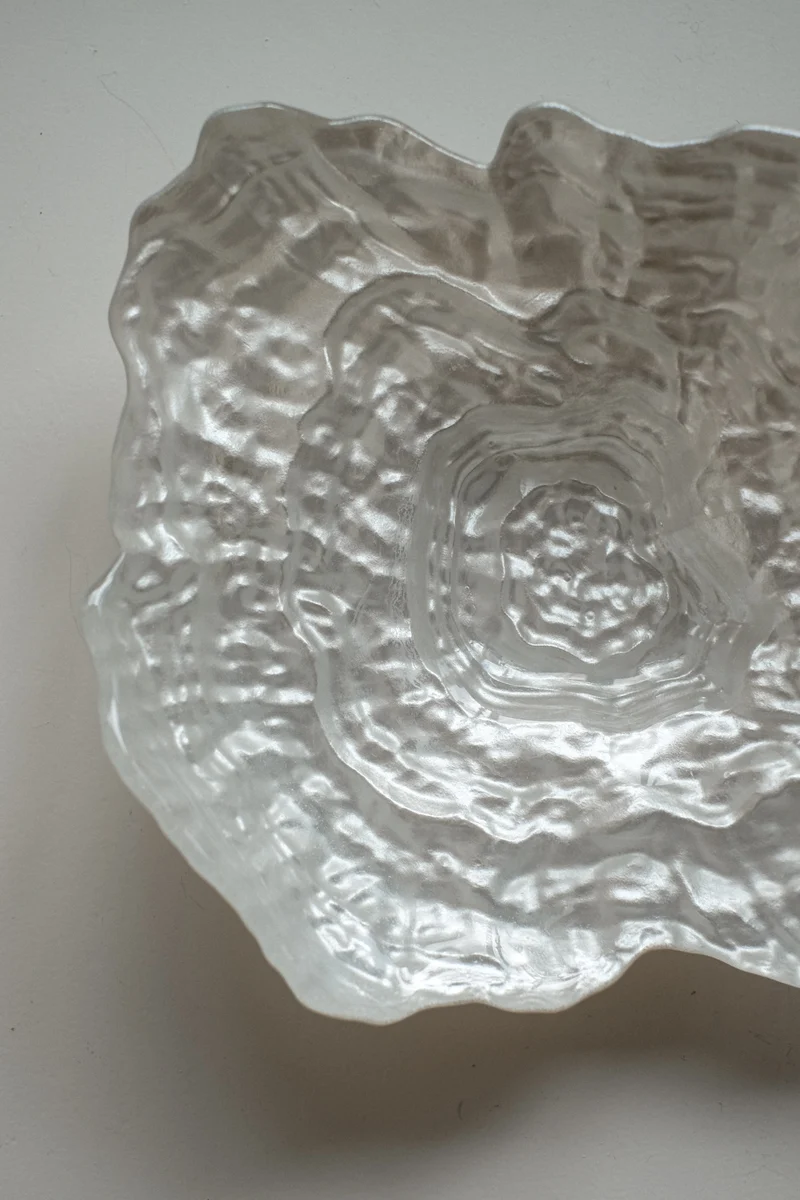 Glass Oyster Shaped Bowl