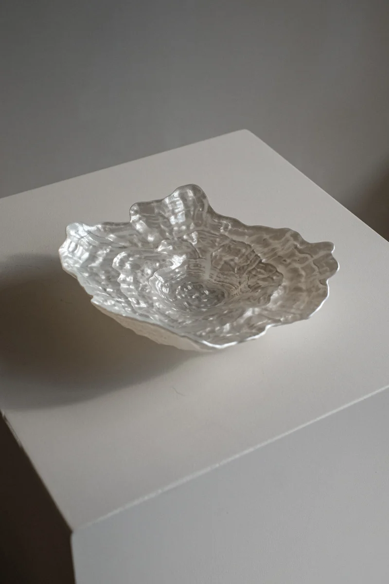 Glass Oyster Shaped Bowl