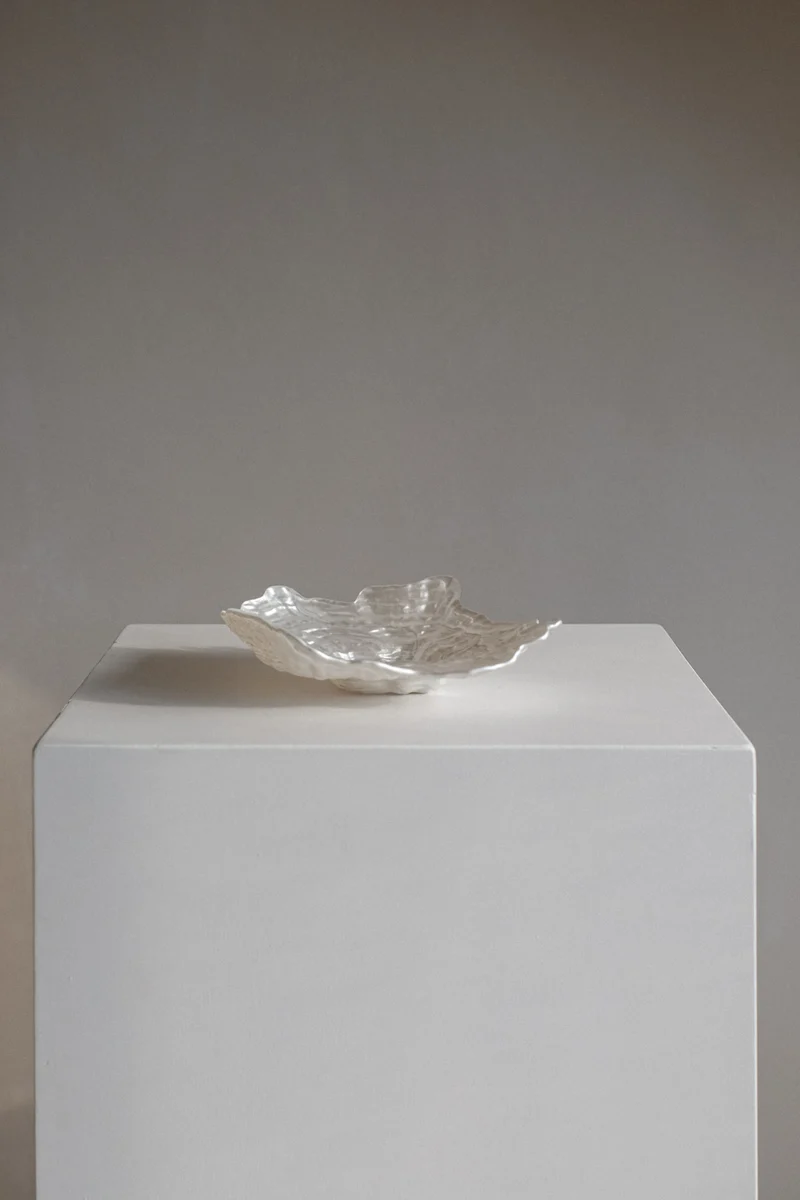 Glass Oyster Shaped Bowl