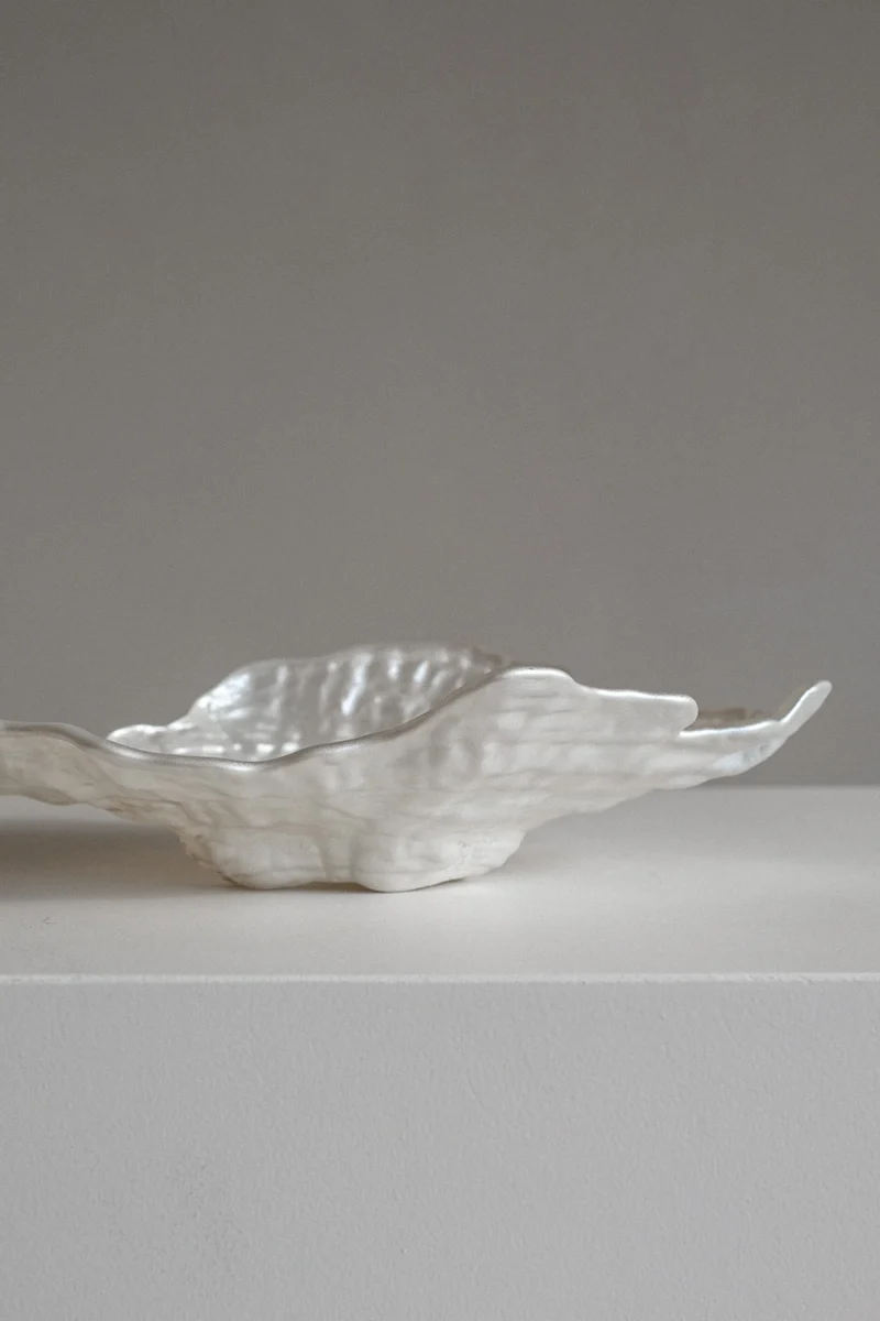Glass Oyster Shaped Bowl