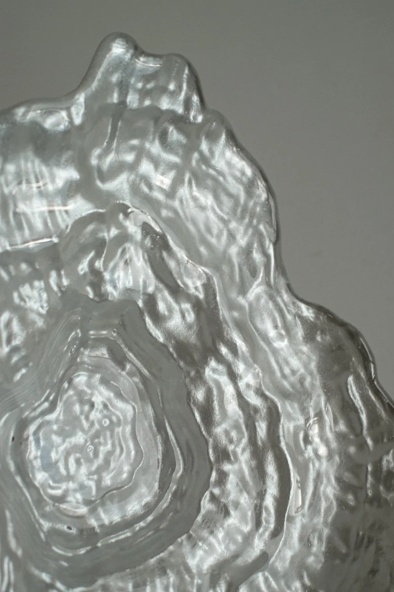 Glass Oyster Shaped Bowl