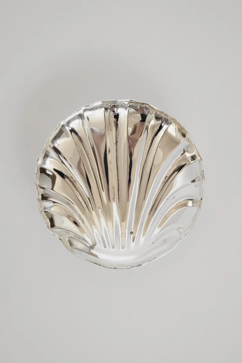 Silver-Plated Shell Dish