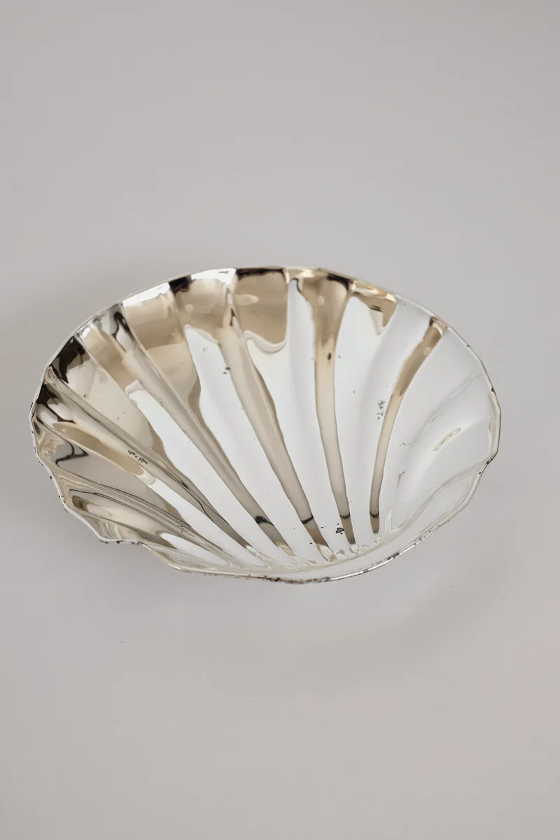 Silver-Plated Shell Dish