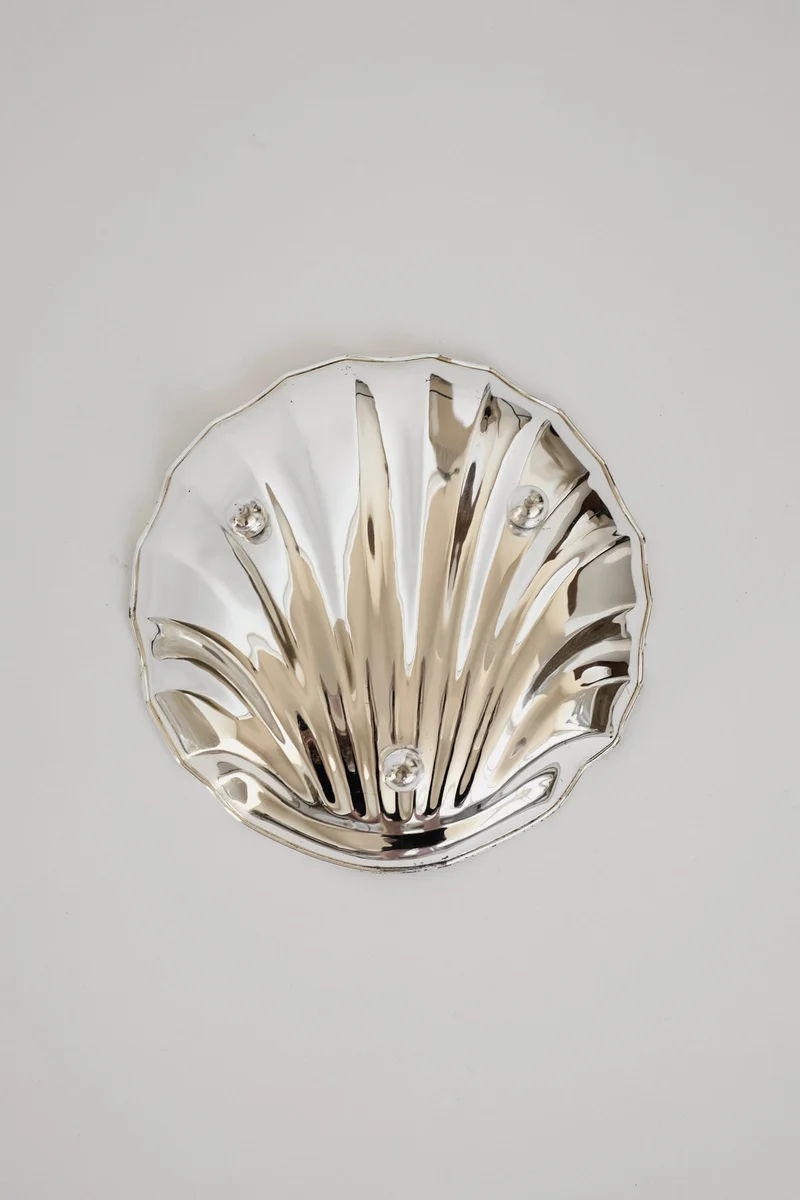 Silver-Plated Shell Dish