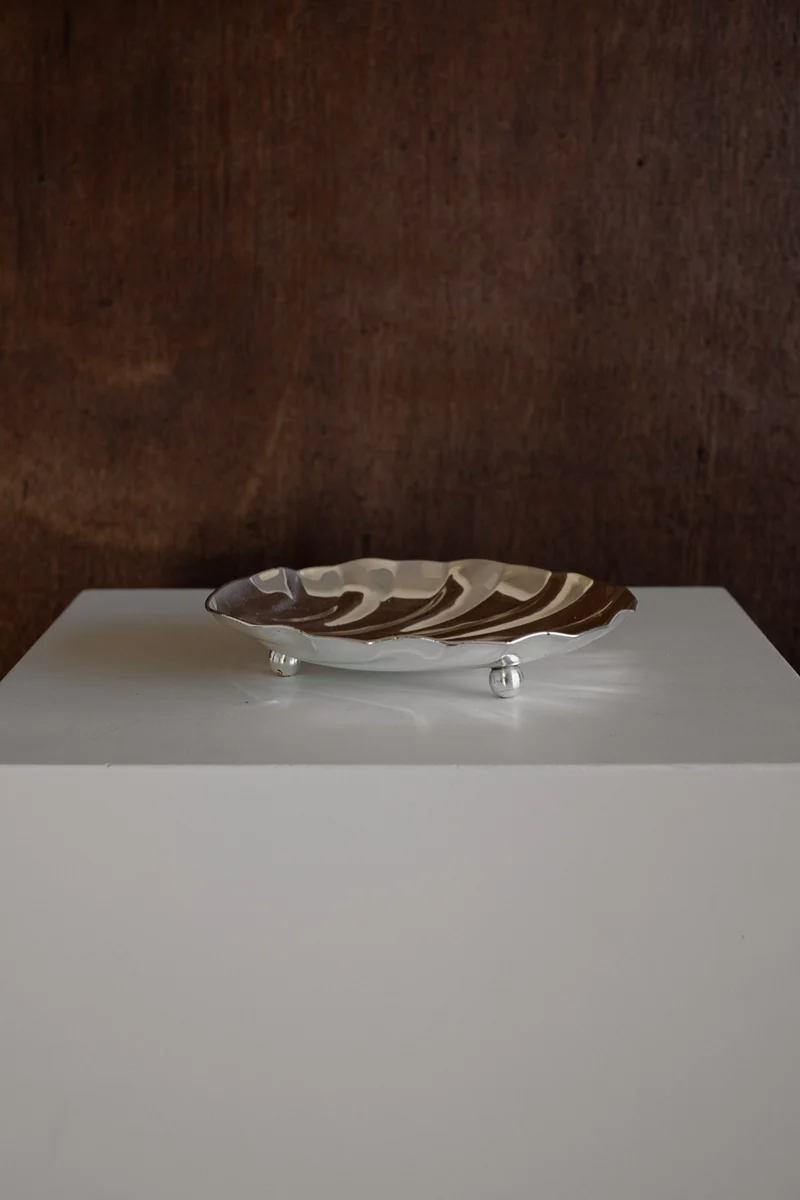 Silver-Plated Shell Dish