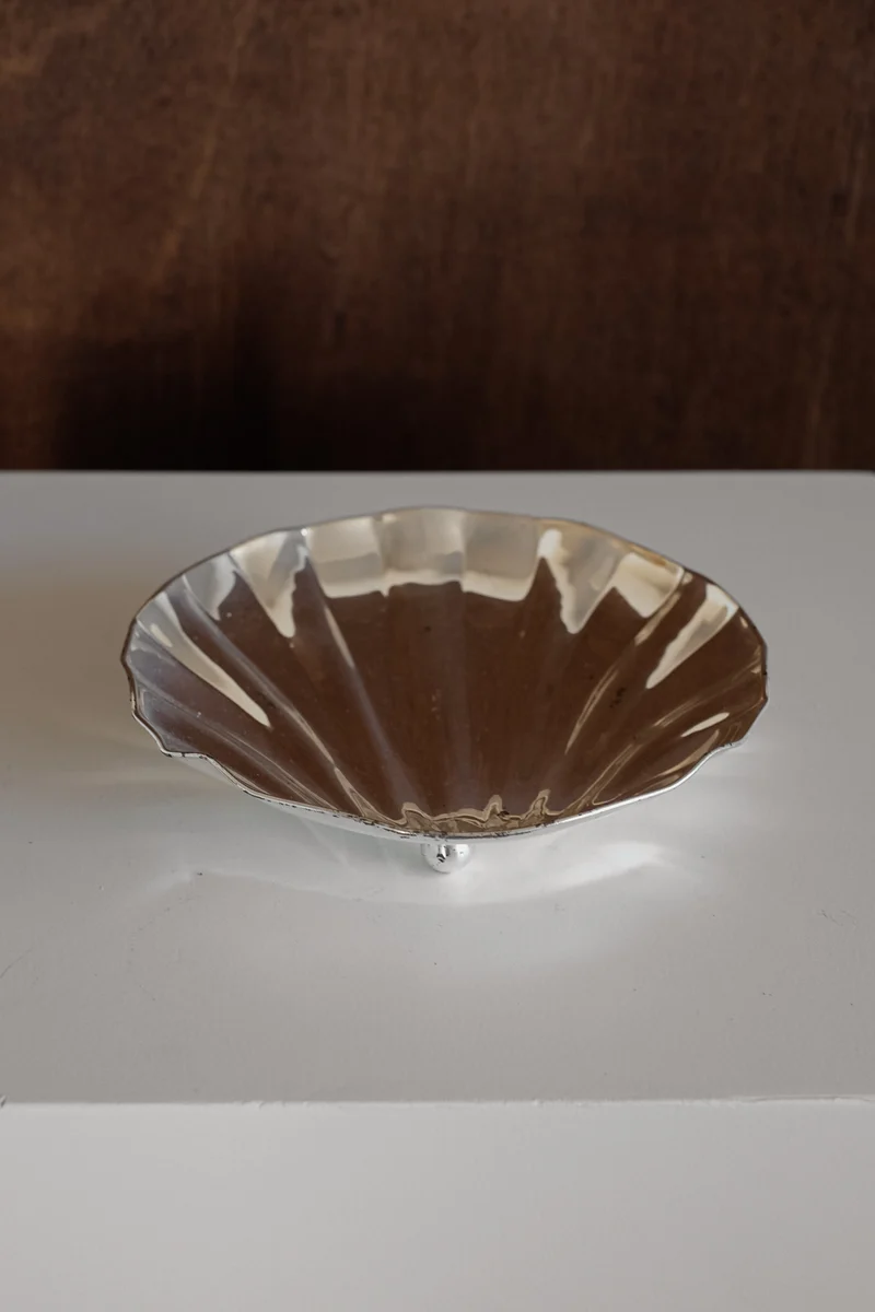 Silver-Plated Shell Dish