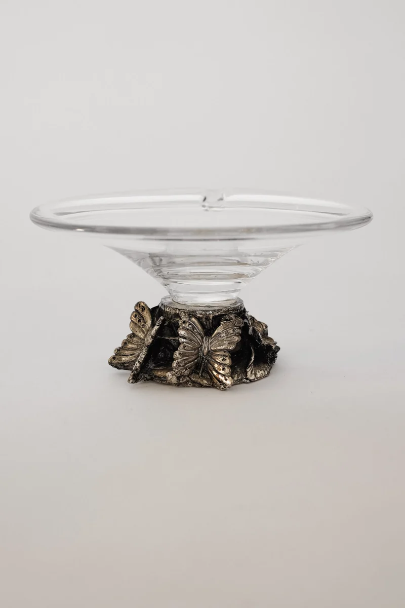 Glass Murano Dish on Metal Base