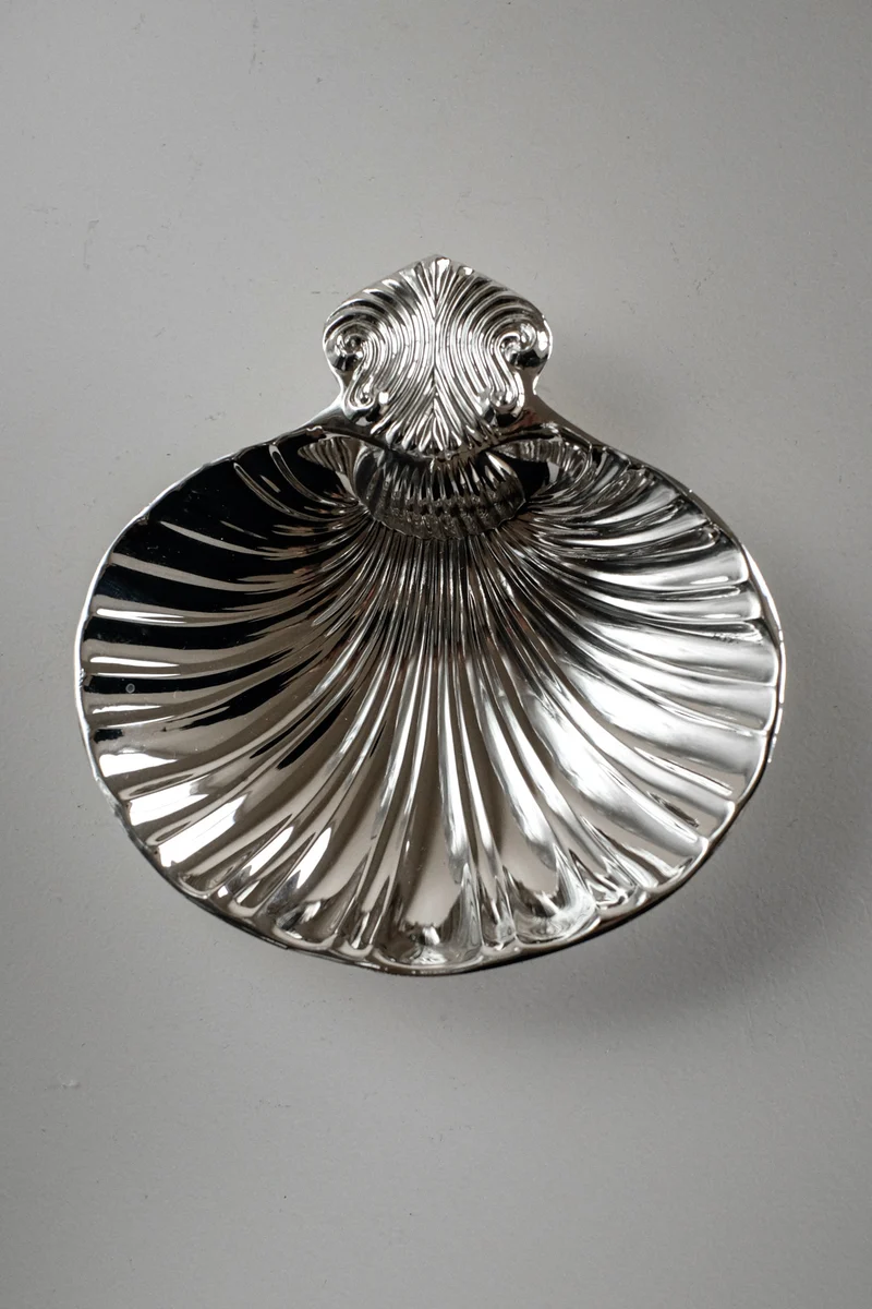 Silver-Plated Shell Tray