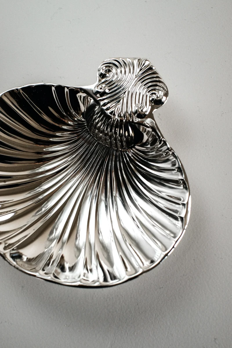 Silver-Plated Shell Tray