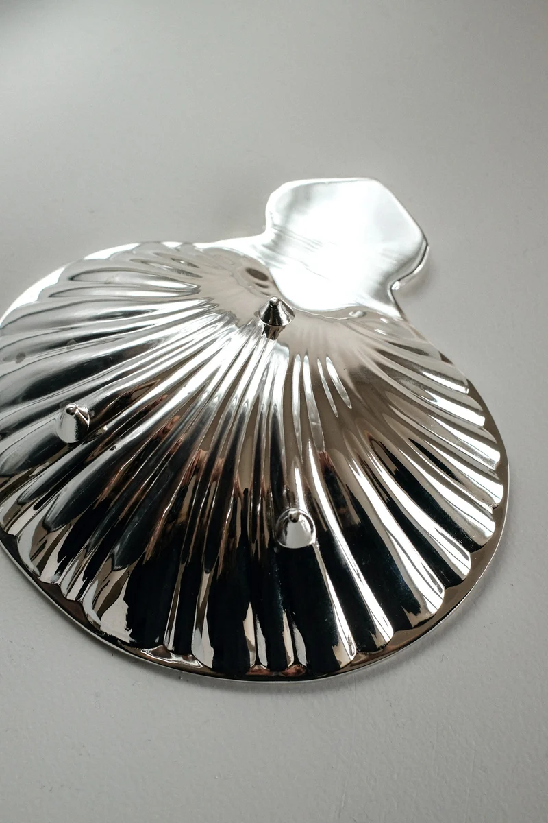 Silver-Plated Shell Tray
